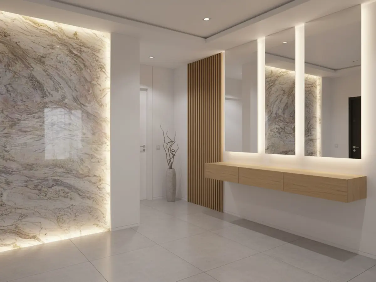 Illuminated vanity composition