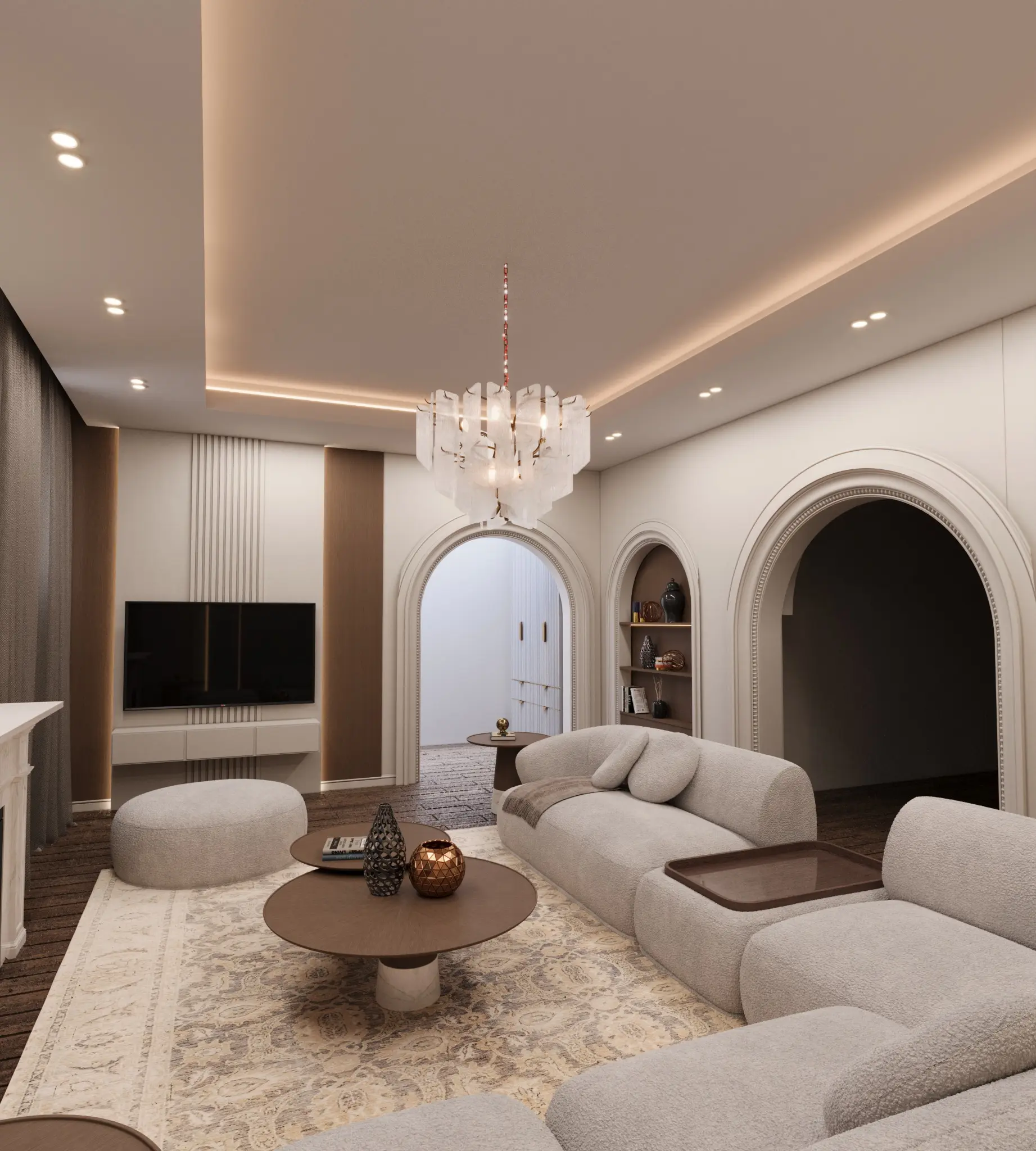 Warm contemporary interior