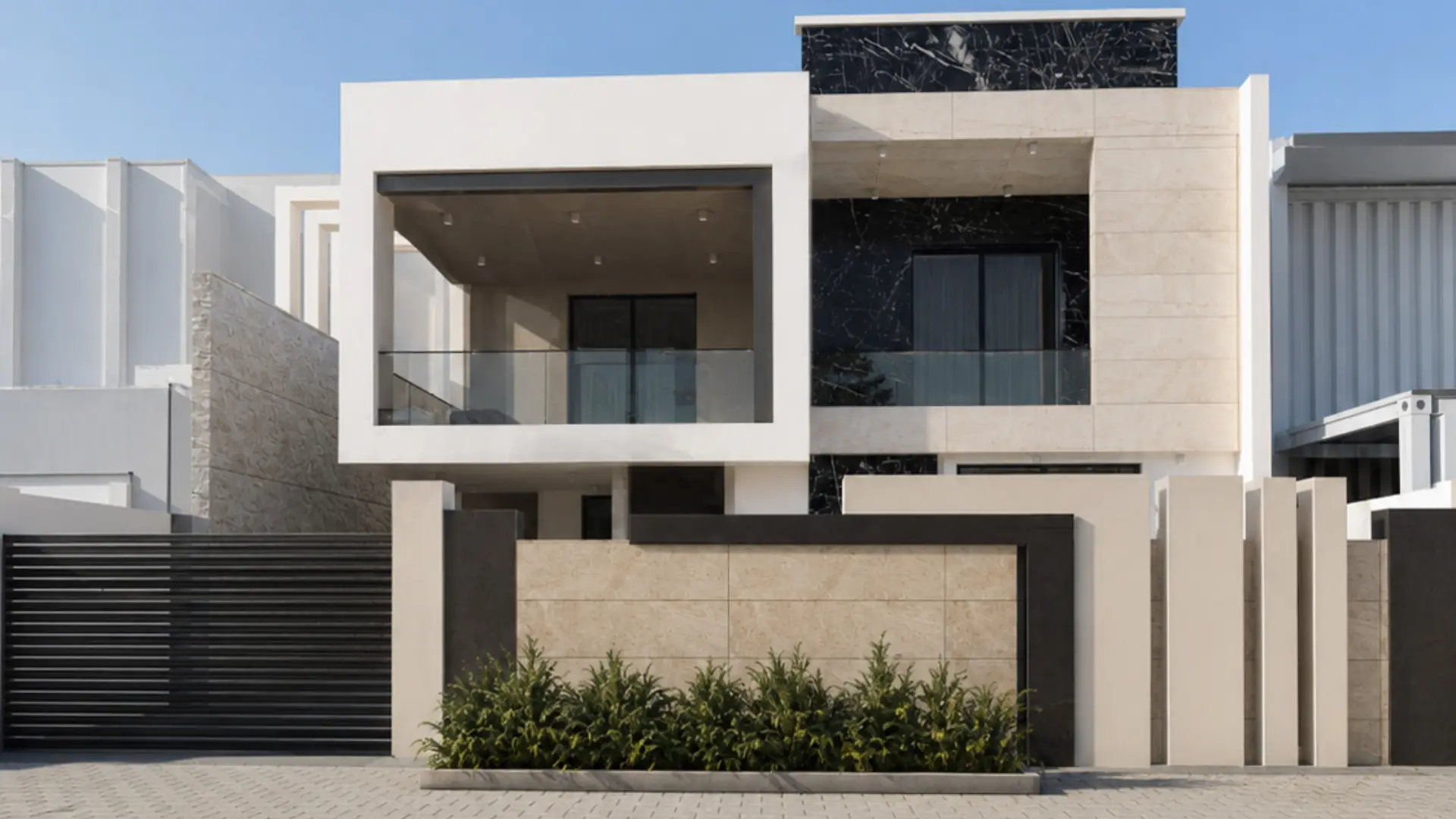 Refined contemporary entrance